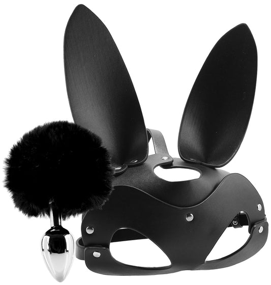 Tailz Bunny Tail Anal Plug &amp; Mask Set