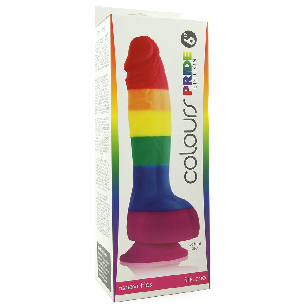 Colors Pride Edition 6 Inch Silicone Dildo in Rainbow